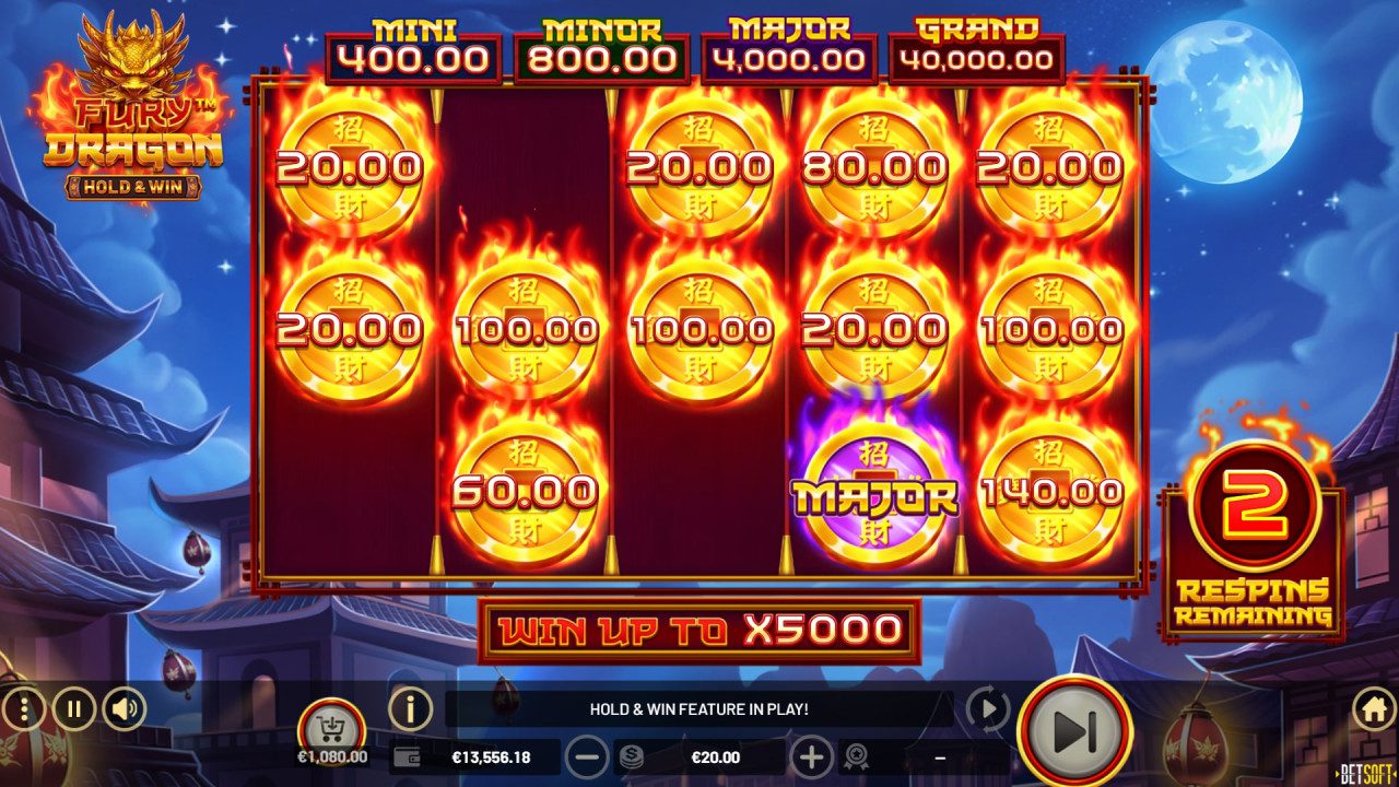 BetSoft Fury Dragon Screenshot