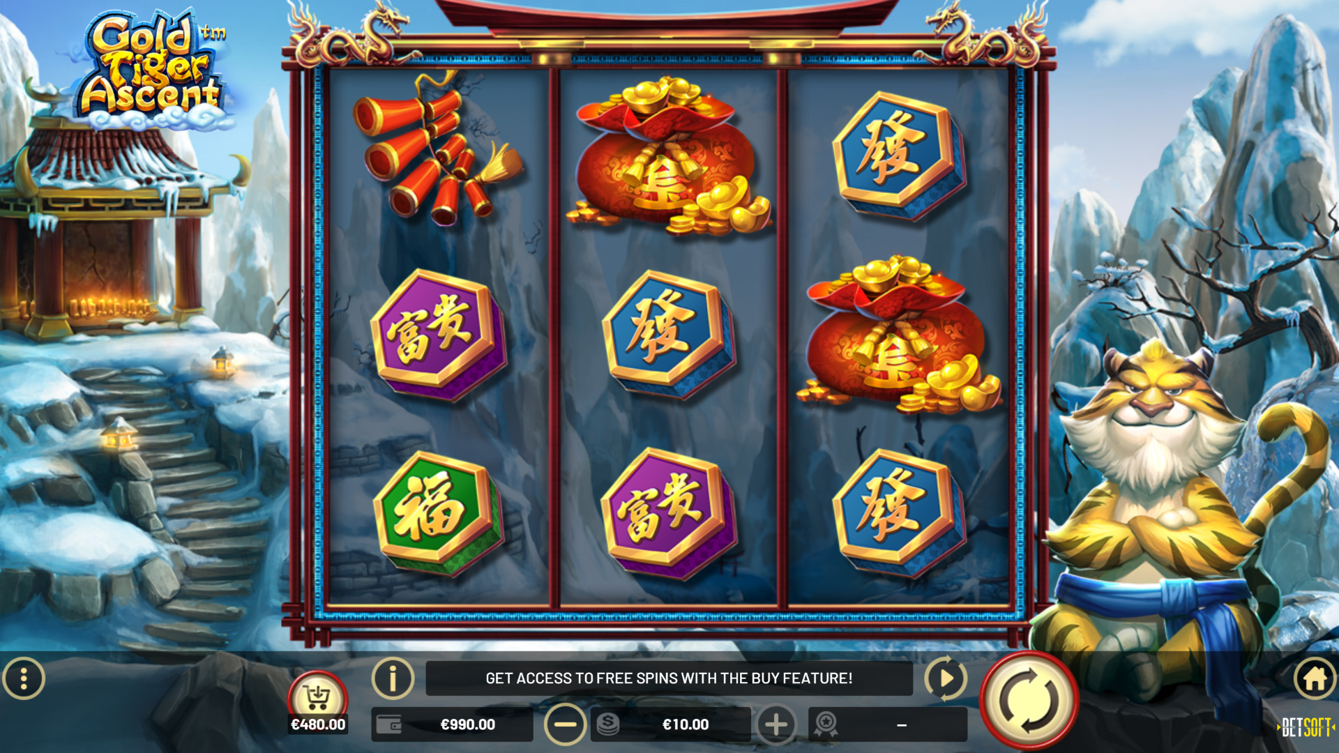 BetSoft Gold Tiger Ascent Screenshot