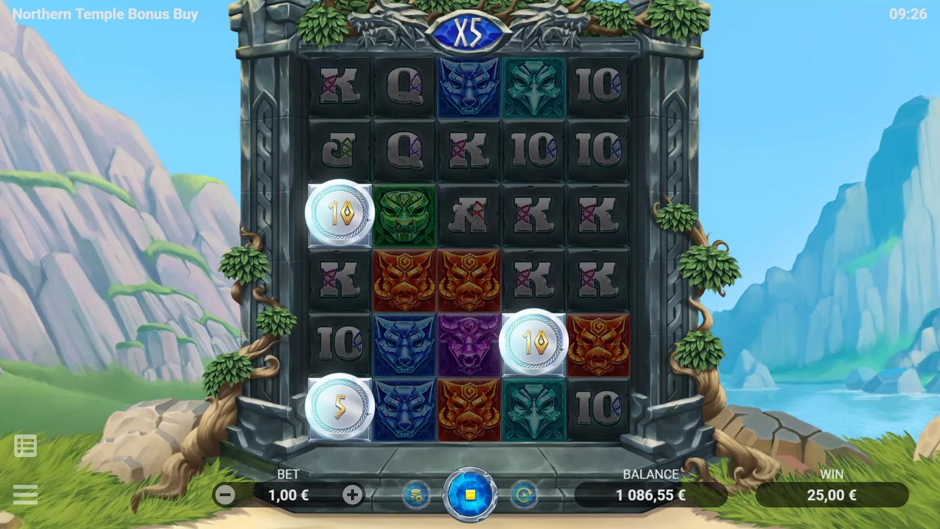 EVO Northern Temple Bonus Buy Screenshot